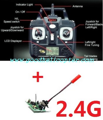 SYMA-S34-2.4G Helicopter Parts pcb board + transmitter - Click Image to Close